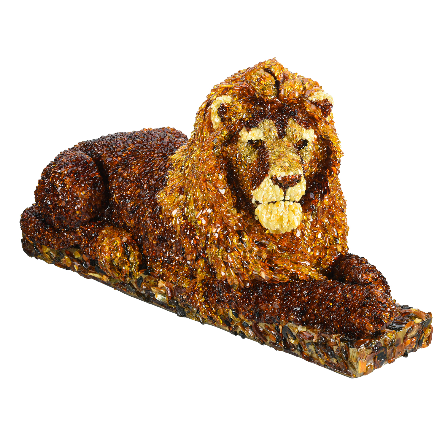 Tượng hổ phách "Vua sư tử"