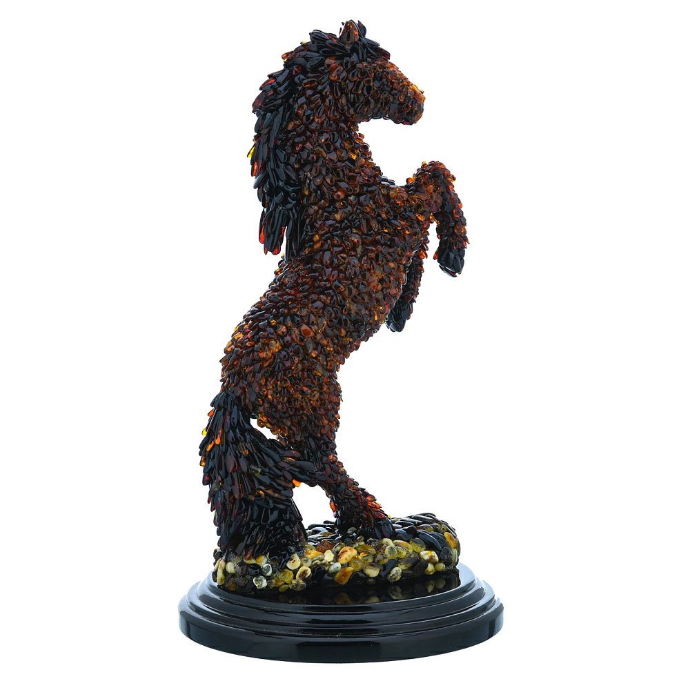 Tượng đá hổ phách Ngựa đen