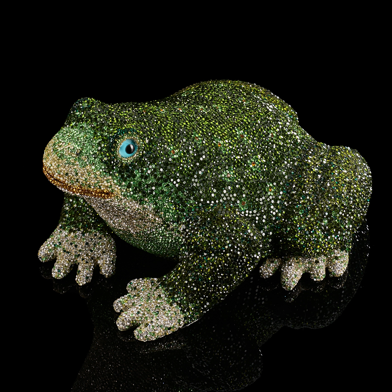 Tượng điêu khắc "Ếch" đính đá pha lê cao cấp