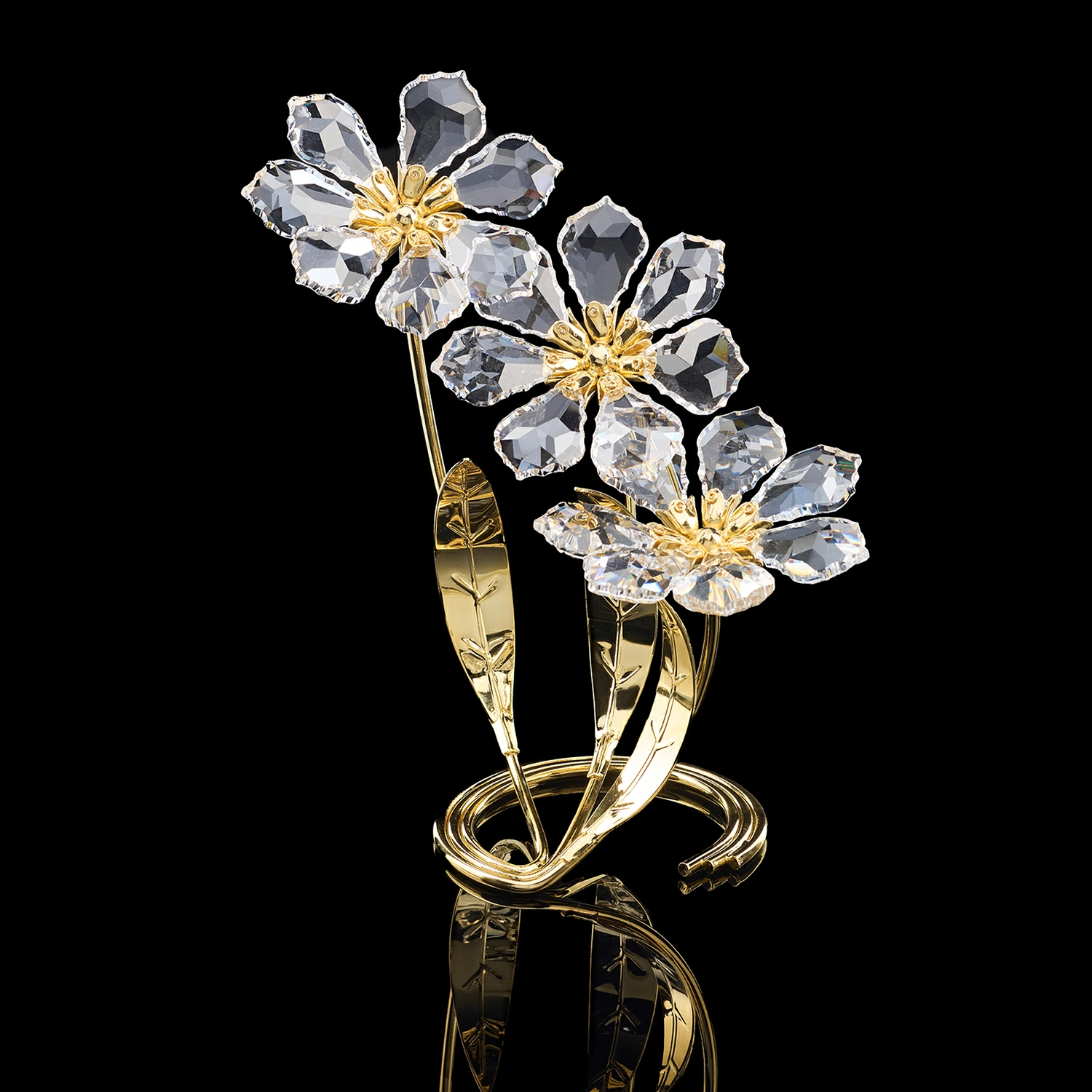 Quà lưu niệm pha lê "Ba bông hoa"